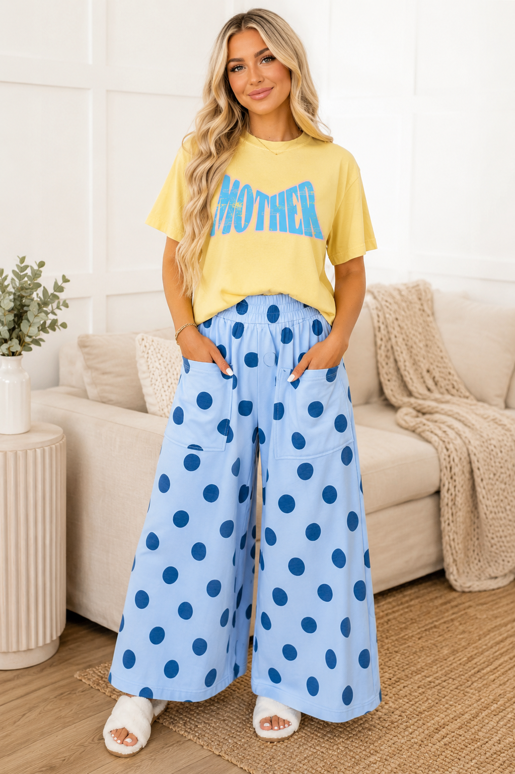 Polka Dot Wide Leg Pants RTS