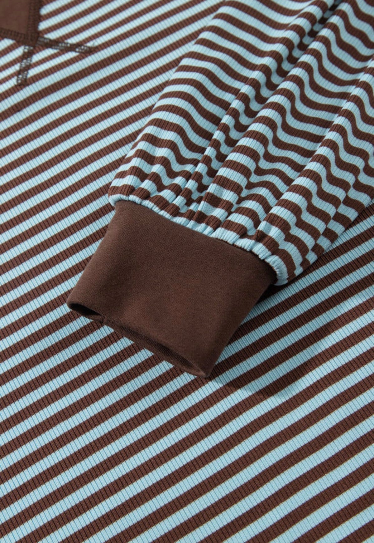 Brown Stripe Two Piece Set