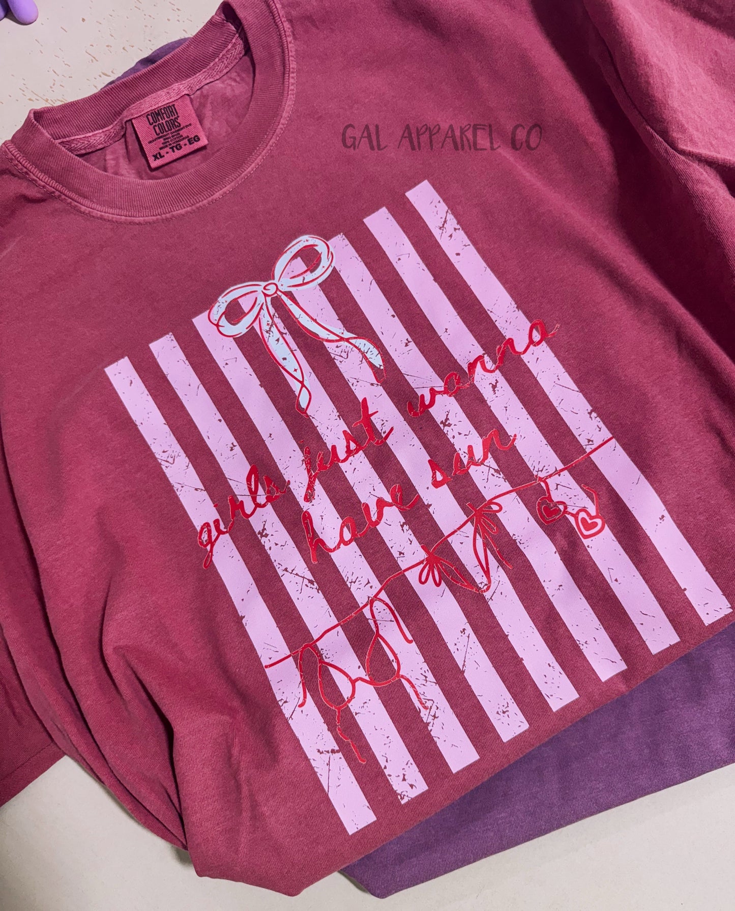 God Just Wanna Have Sun Tee | Patriotic Summer Shirt | 4th of July Shirt | Lake Day Tee | Funny Summer Graphic Tee | Comfort Colors Tee