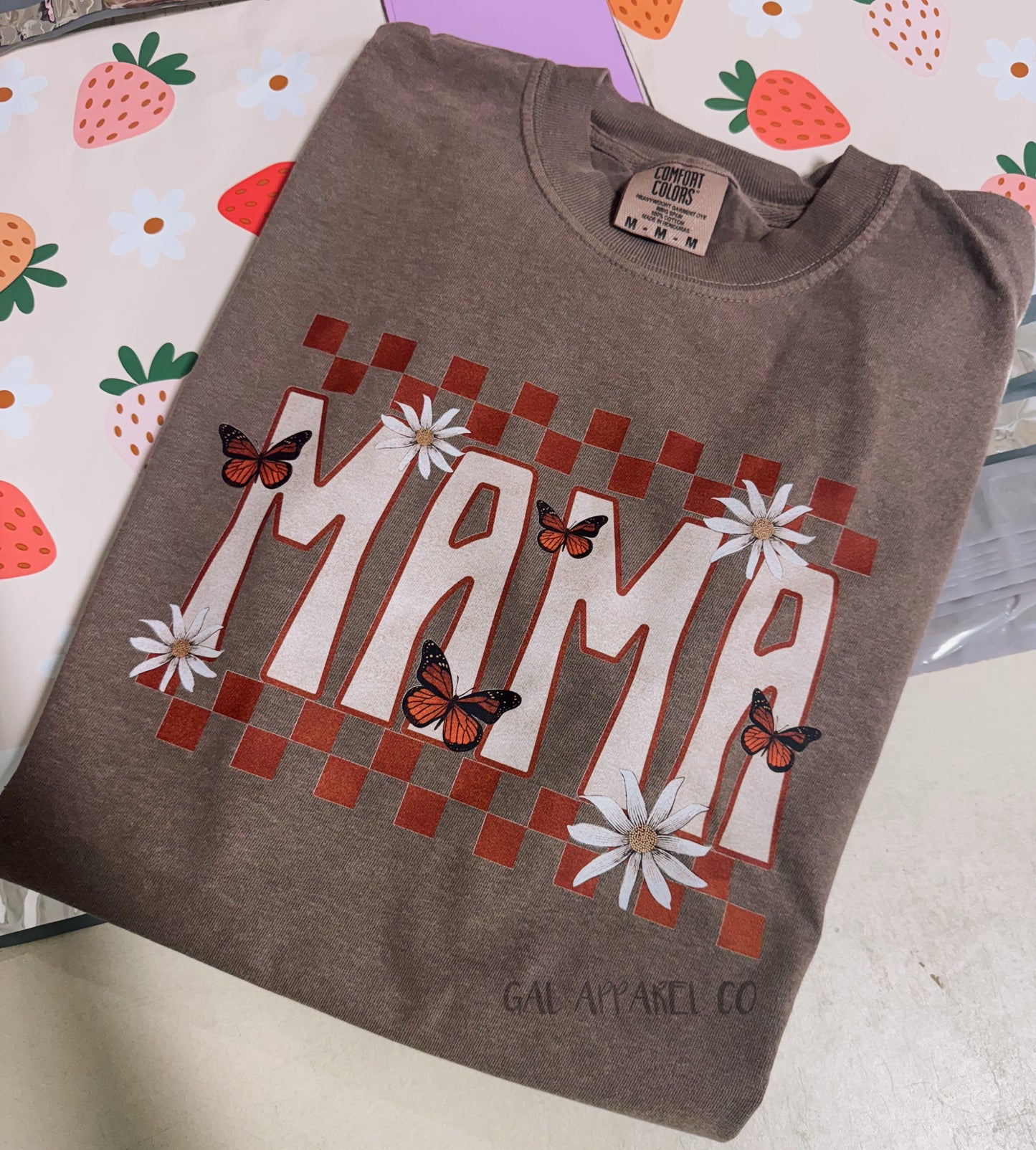 Mama Graphic Tee Neutral | Fall Mama Shirt | Butterfly Mama Tee | Western Boho Mama Shirt | Comfort Colors Graphic Tee