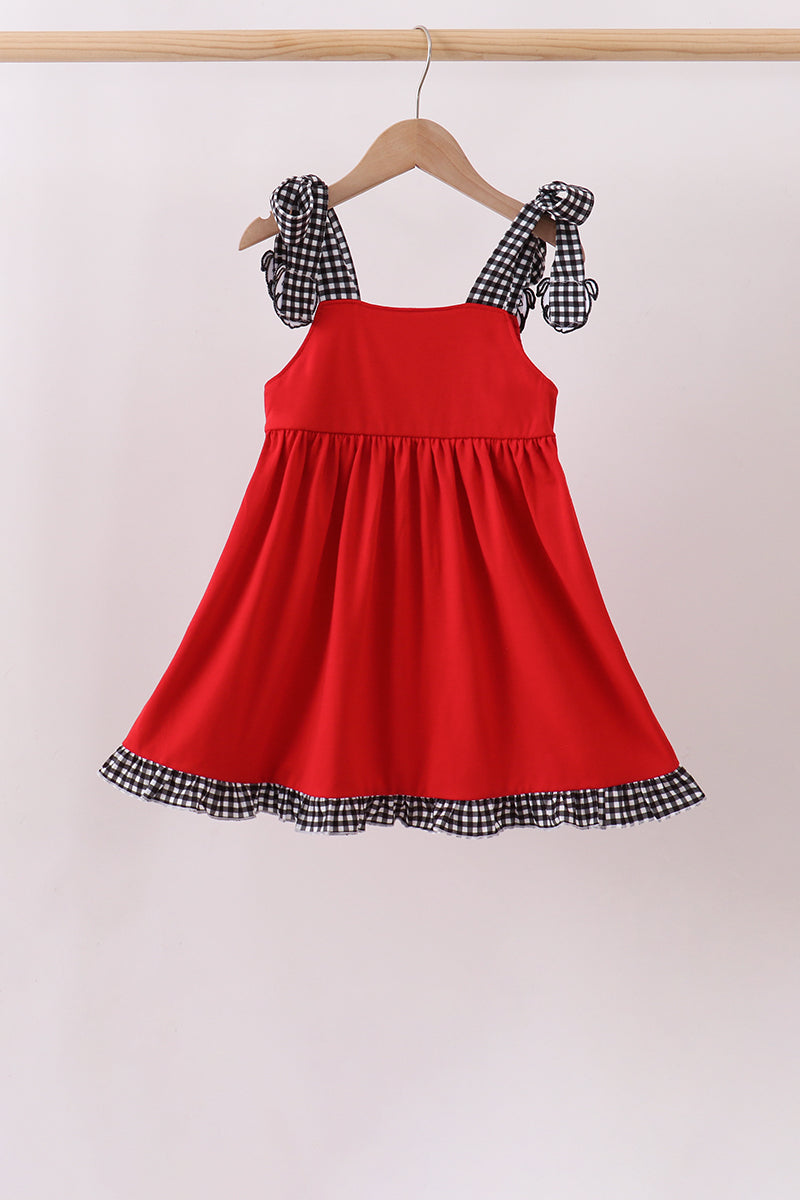 Red Georgia Smocked Dress