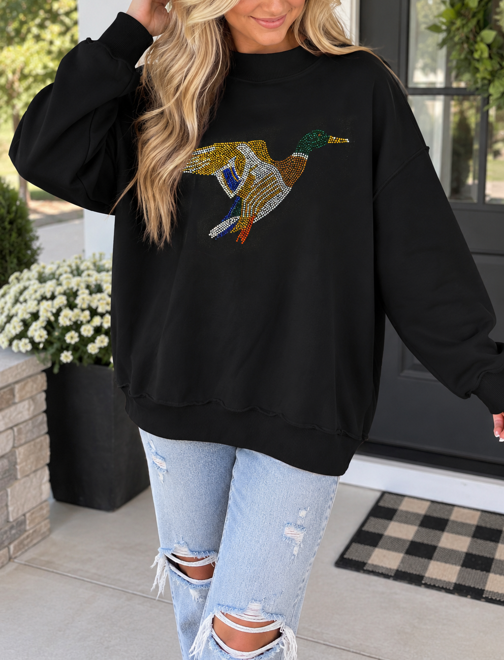 Rhinestone Mallard Sweatshirt RTS