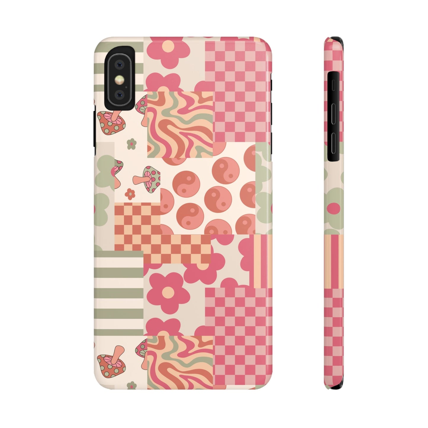 Groovy wavy mushroom Bright Phone Case