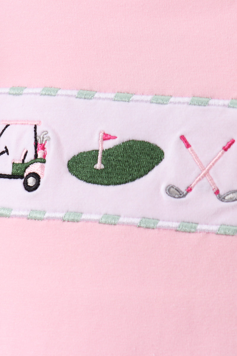 Green Golf Embroidered Skorts Set