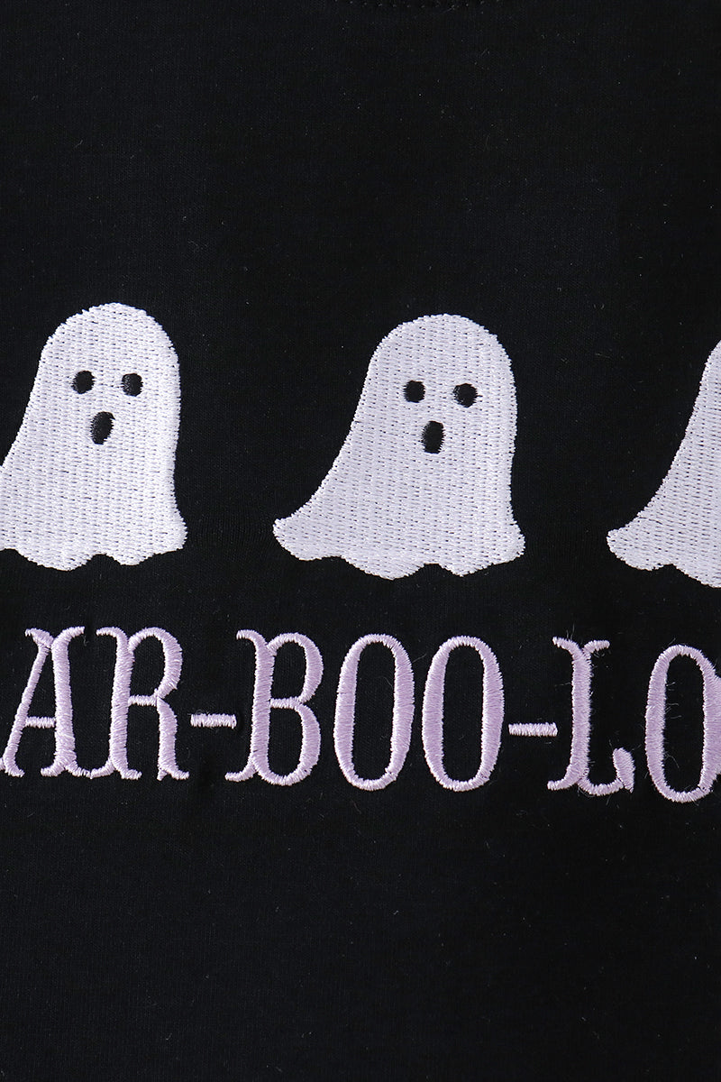 Black Ghost Embroidery Top
