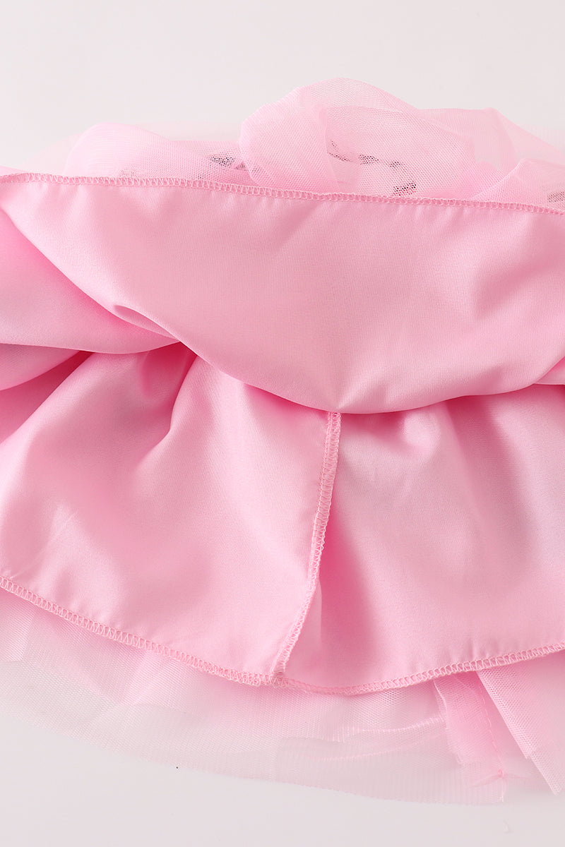 Pink christmas sequin tutu skirt