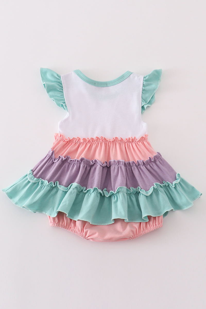 Multicolored tiered girl bubble