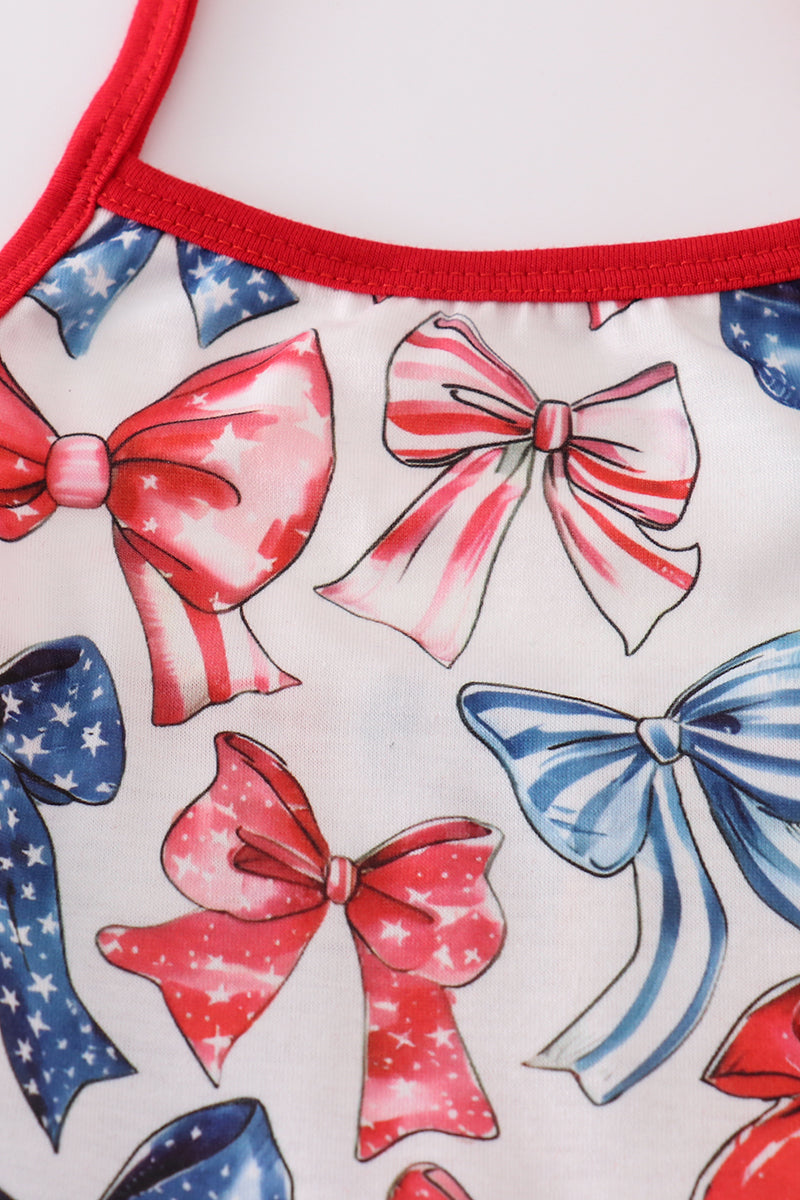 Bow print mom&me top