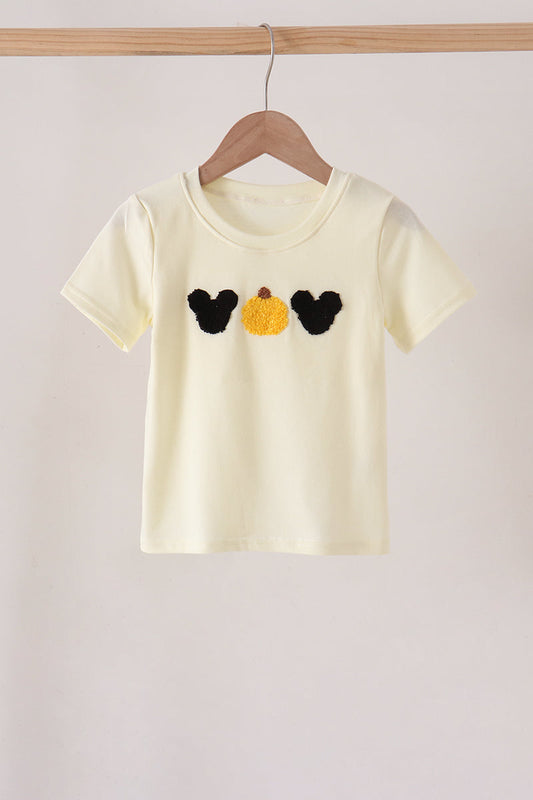 Beige character french knot top