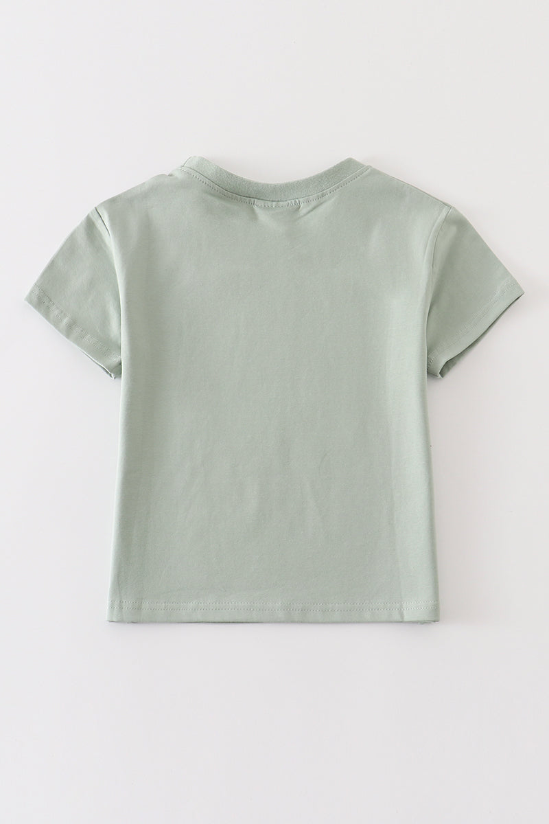 Sage blank basic t-shirt Adult Kids and baby bubble