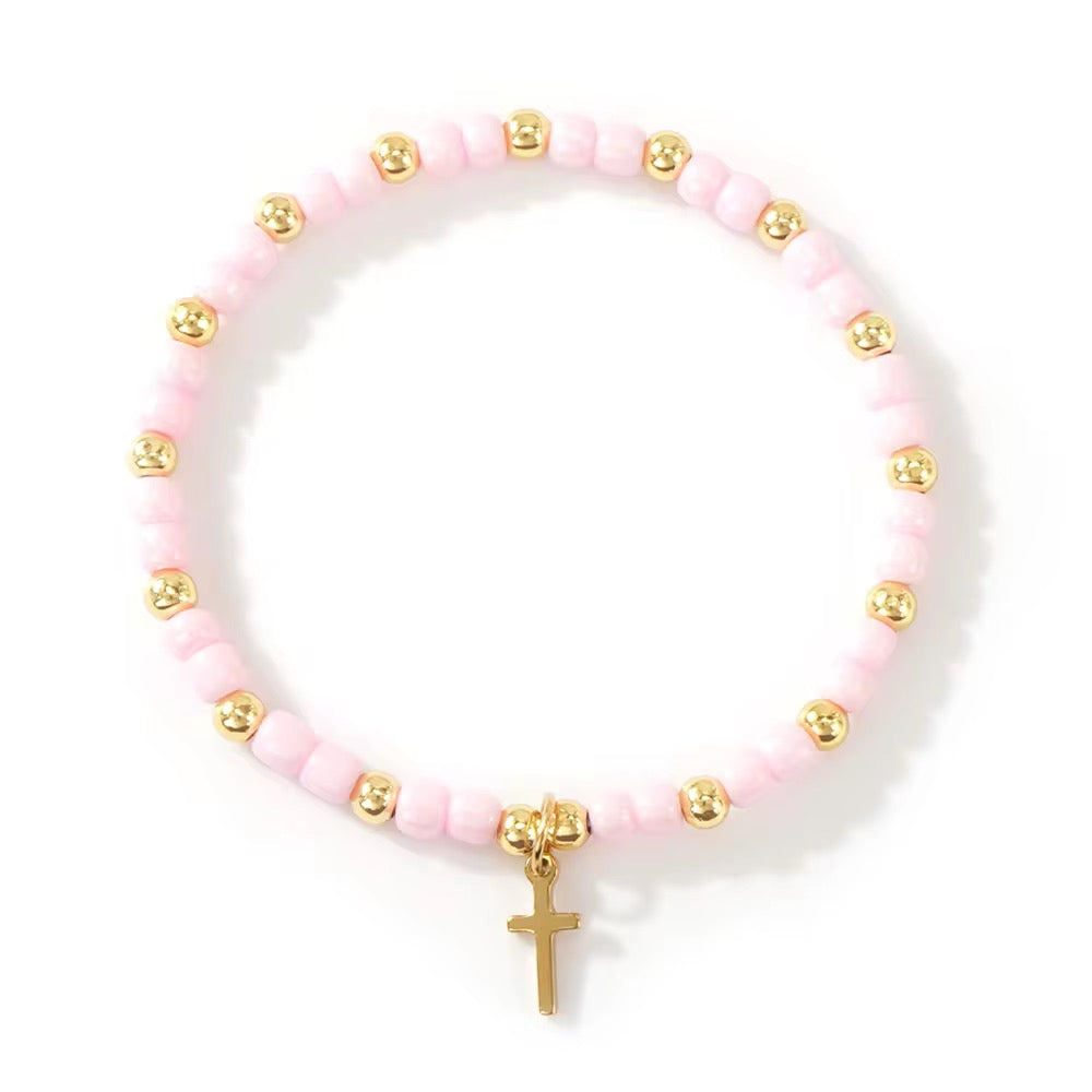 Cross Beaded Bracelet RTS