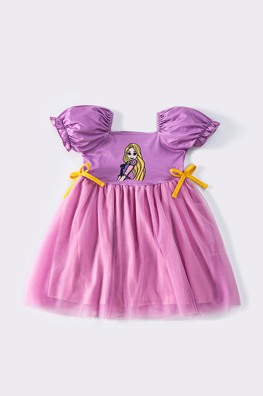 Purple princess tulle dress