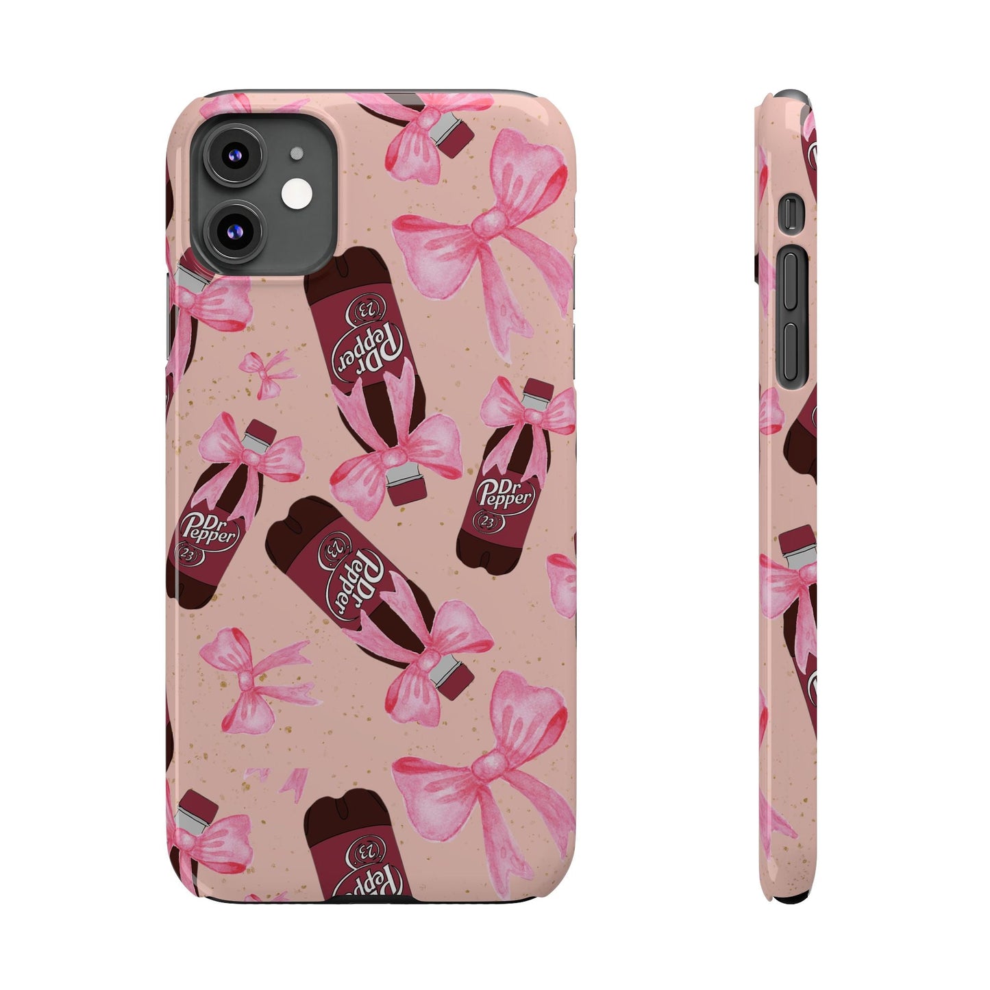 Phone Case - Bow Soda Pink Design