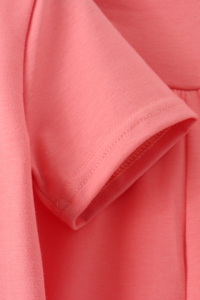 Coral scalloped active pants set
