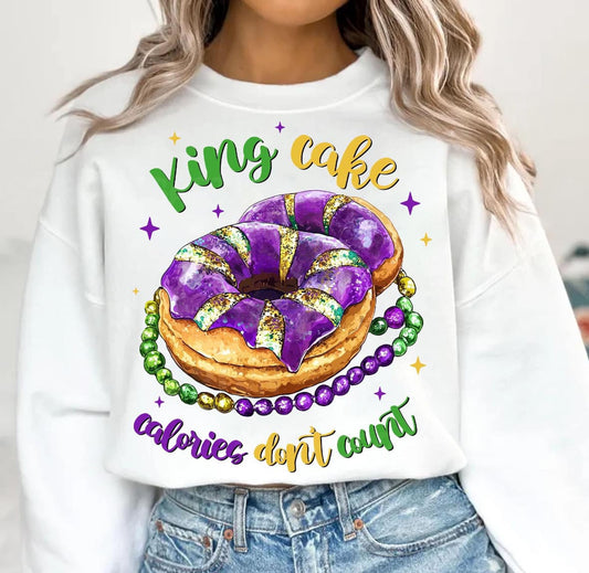 King cake calories don't count tee & sweatshirt