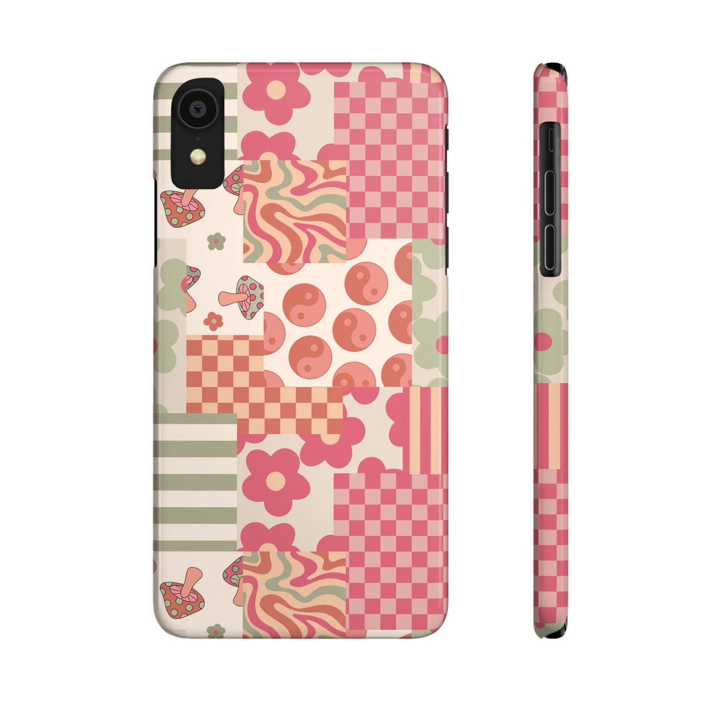 Groovy wavy mushroom Bright Phone Case