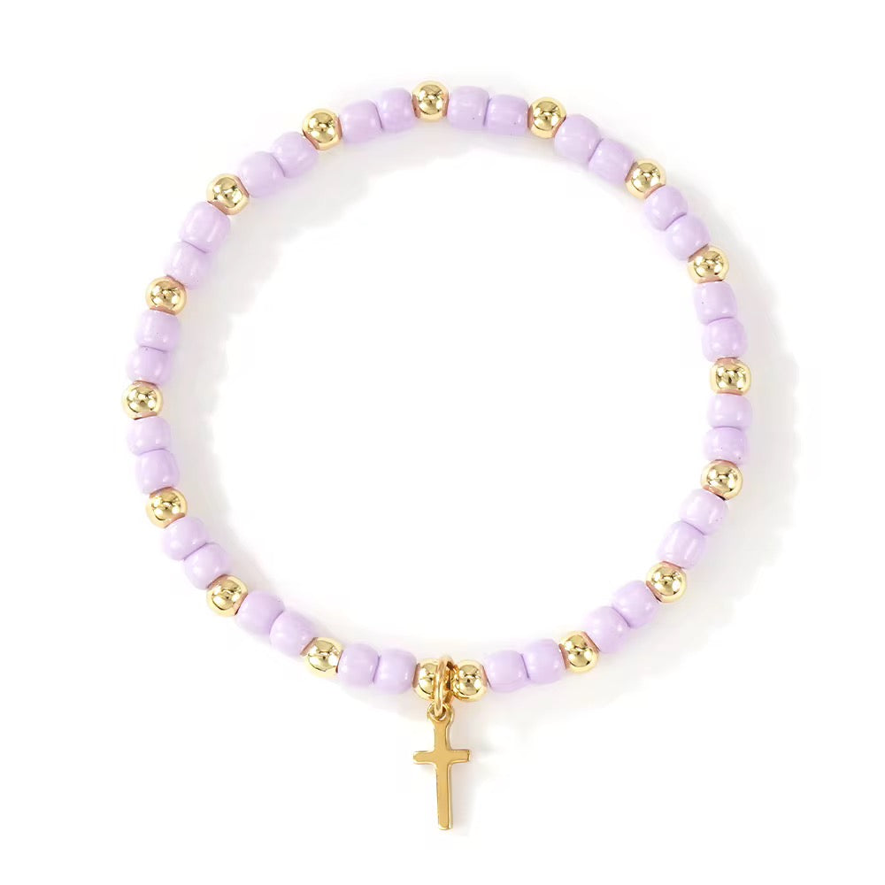 Cross Beaded Bracelet RTS
