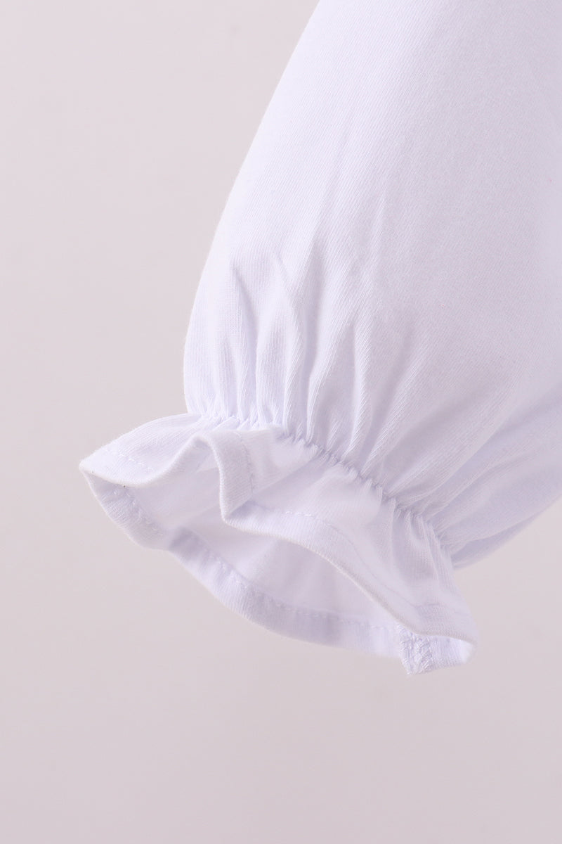 Premium White Tennessee puppy applique top