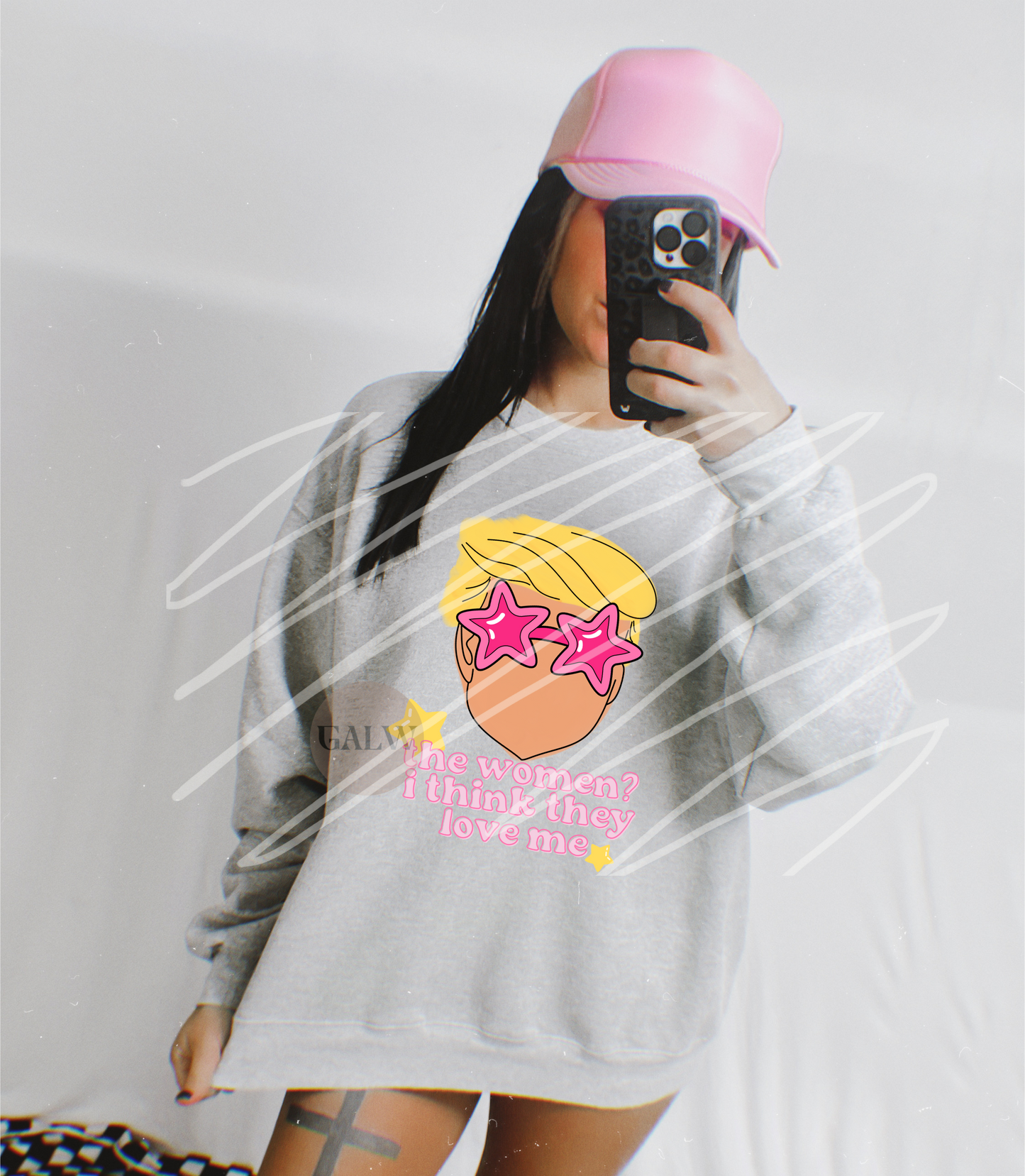 the women I think they love me front design tee or sweatshirt