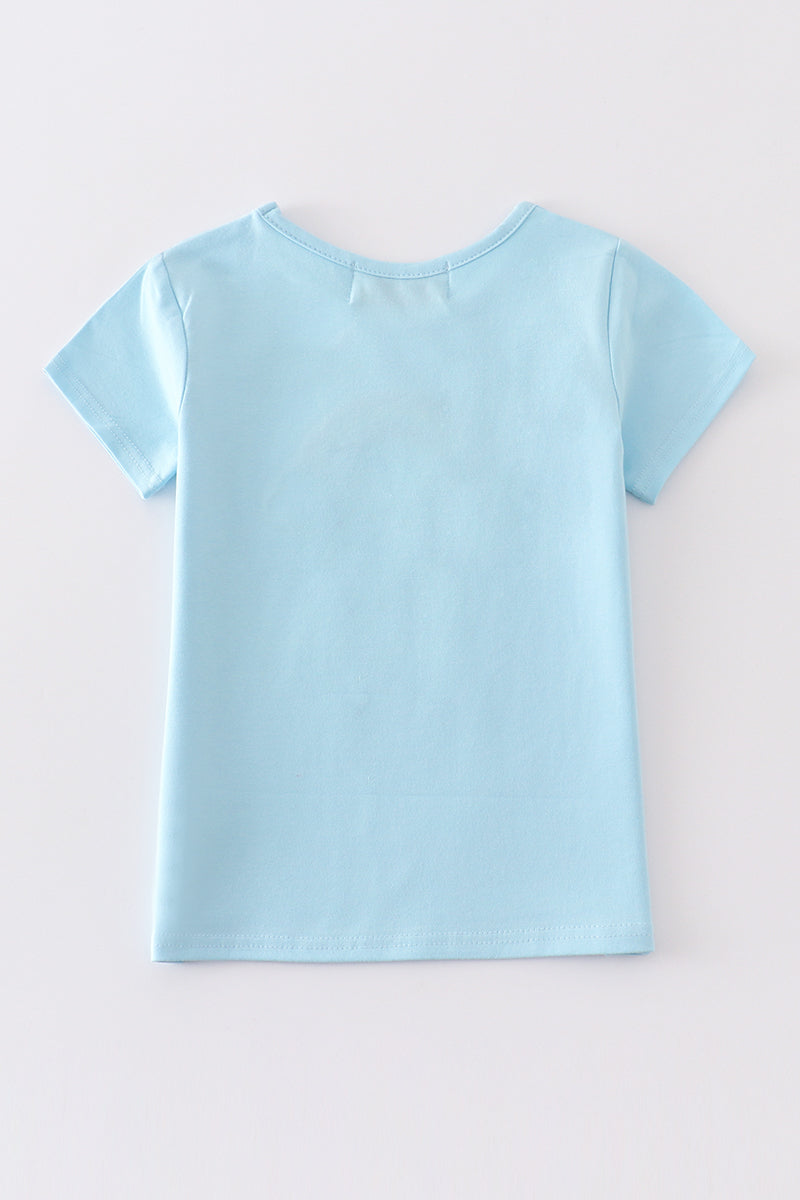 Premium blue rainbow boy top