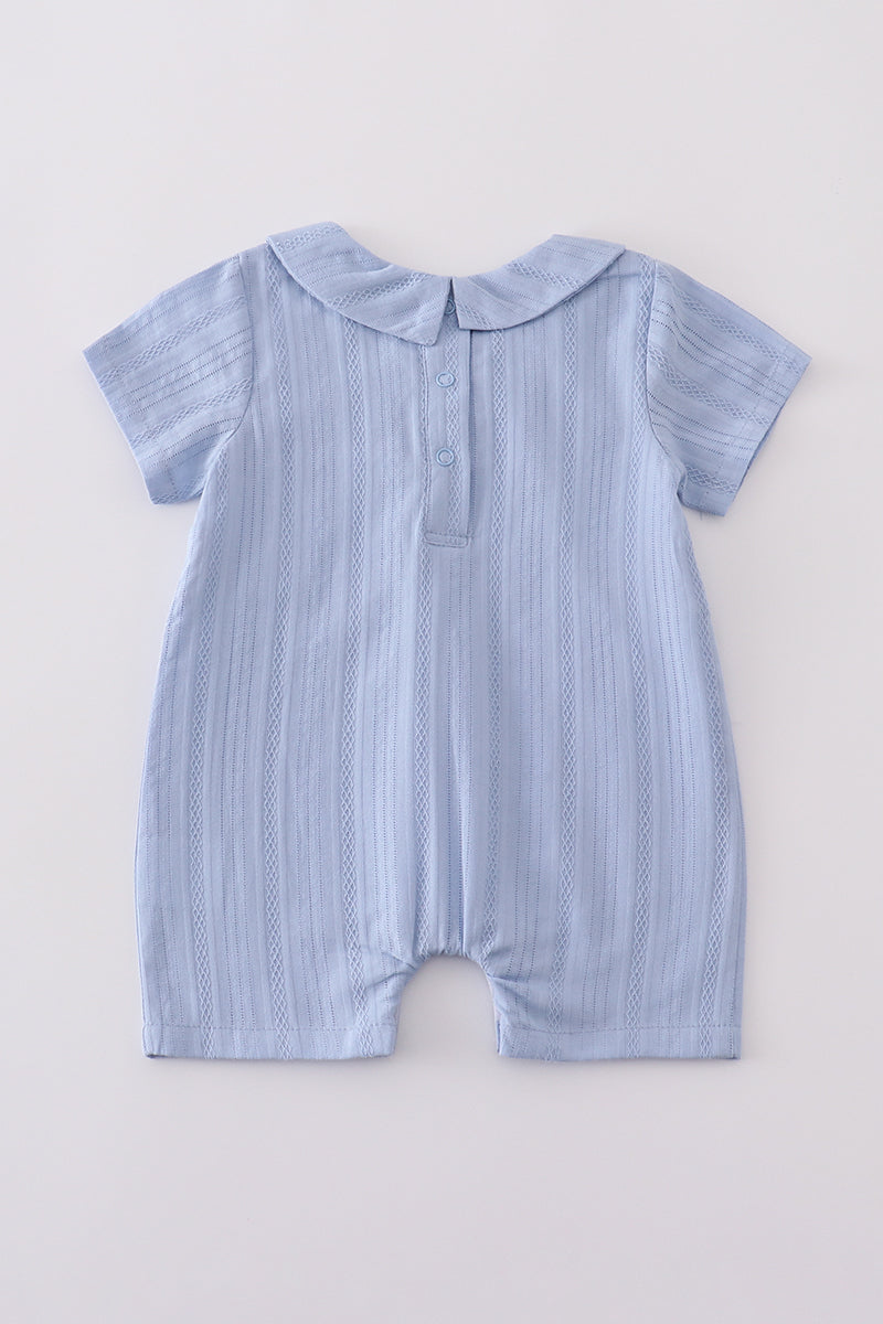 Premium Blue cross embroidery romper