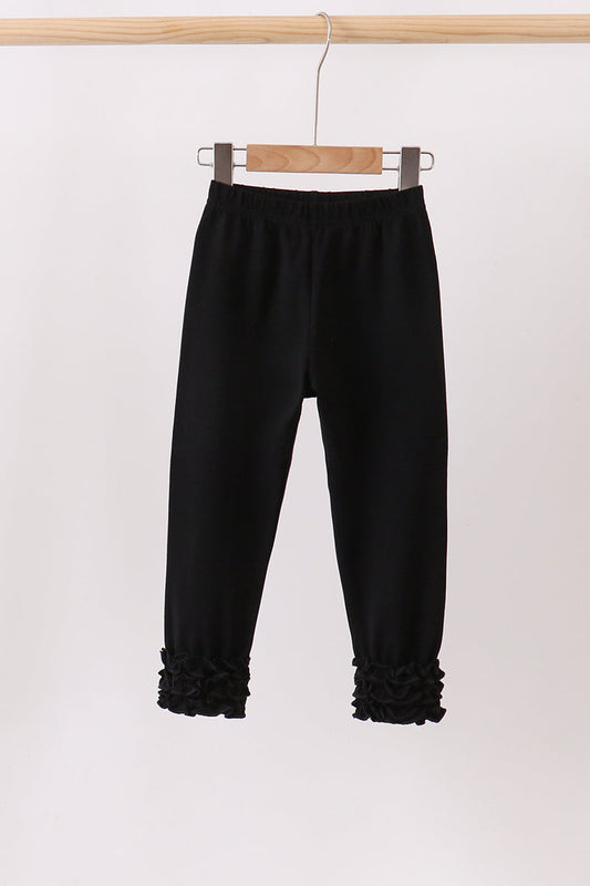 Black icing ruffle pants