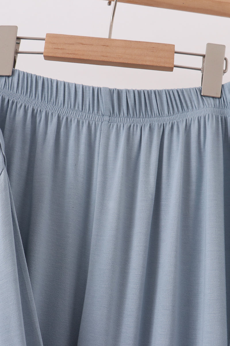 Blue bamboo mom pajama set – view 4