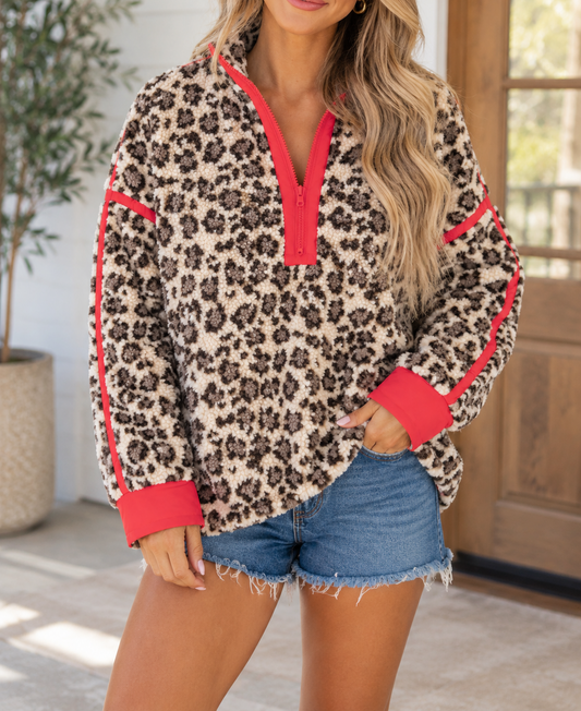 Brown Leopard Sweatshirt
