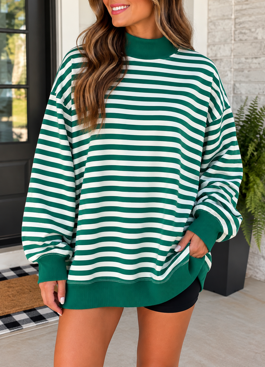 Stripe Oversized Sweatshirt
