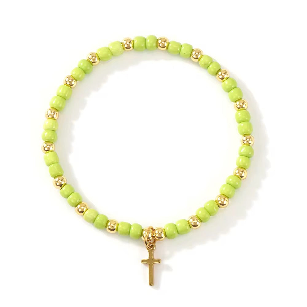 Cross Beaded Bracelet RTS