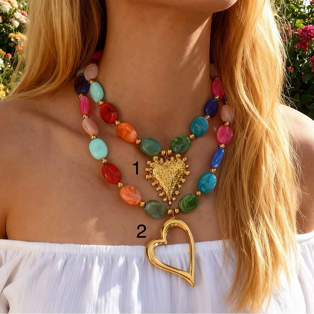Heart Statement Necklace RTS