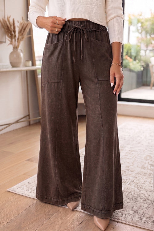 Mineral Wash Flare Pants