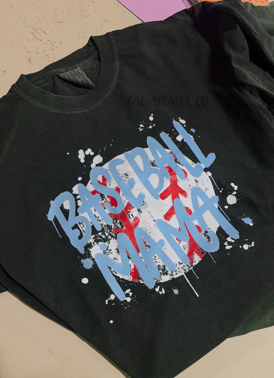 Baseball Mama Tee | Baseball Mom Shirt | Game Day Tee | Sports Mom Graphic Tee | Bleacher Mom Shirt | Comfort Colors Tee