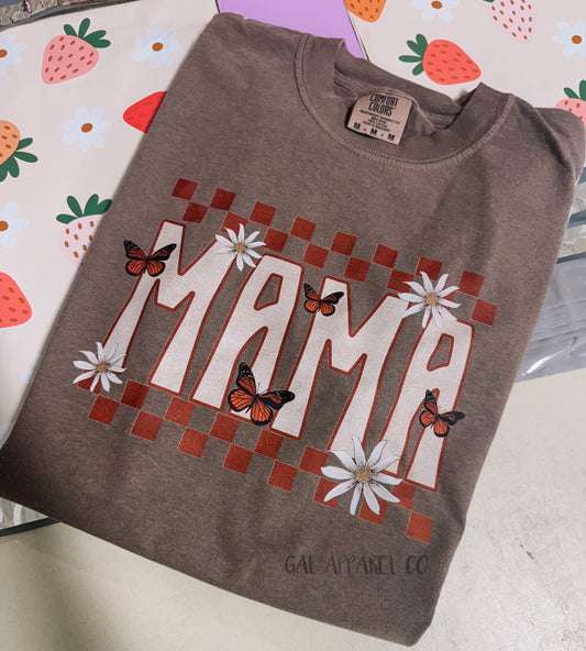 Mama Graphic Tee Neutral | Fall Mama Shirt | Butterfly Mama Tee | Western Boho Mama Shirt | Comfort Colors Graphic Tee