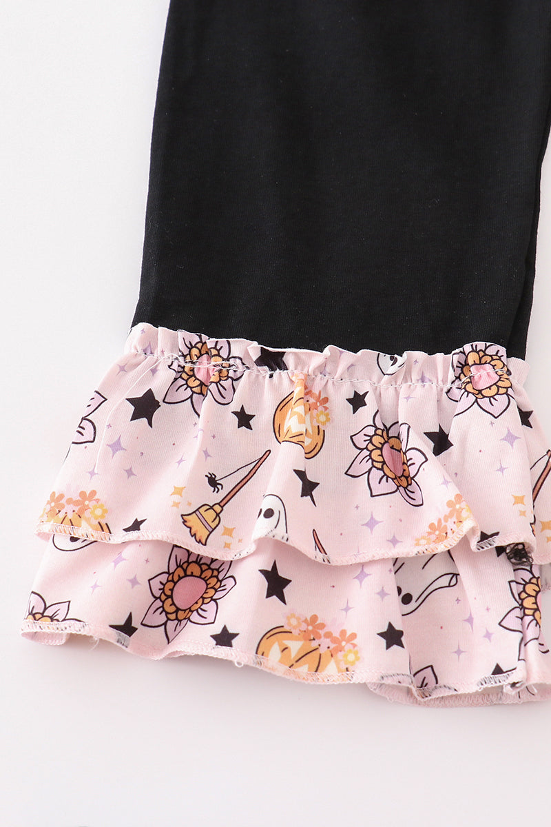 Pink halloween girl pants set