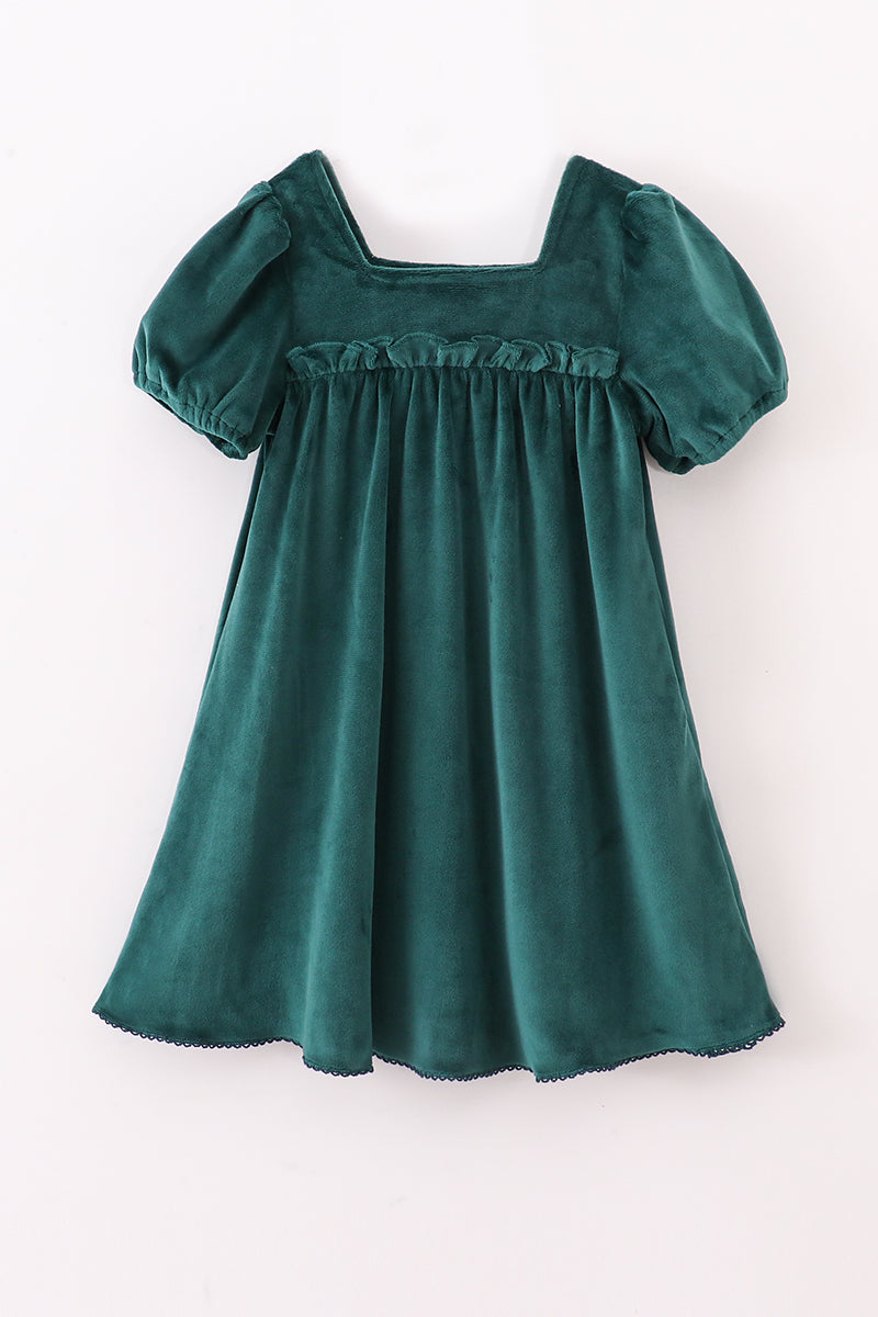 Forest velvet mom&me dress