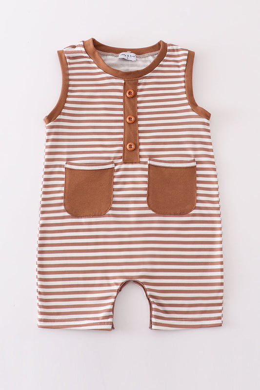 Brown stripe print boy jonjon