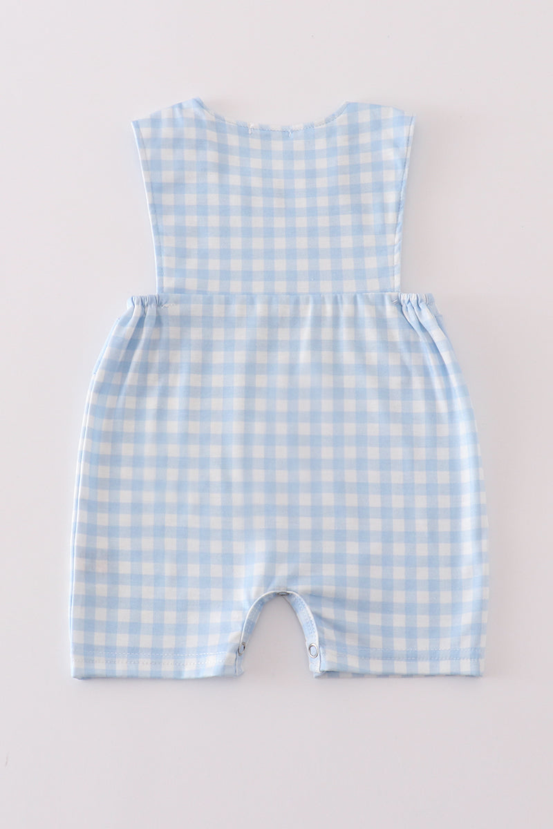 Blue gingham boy jonjon