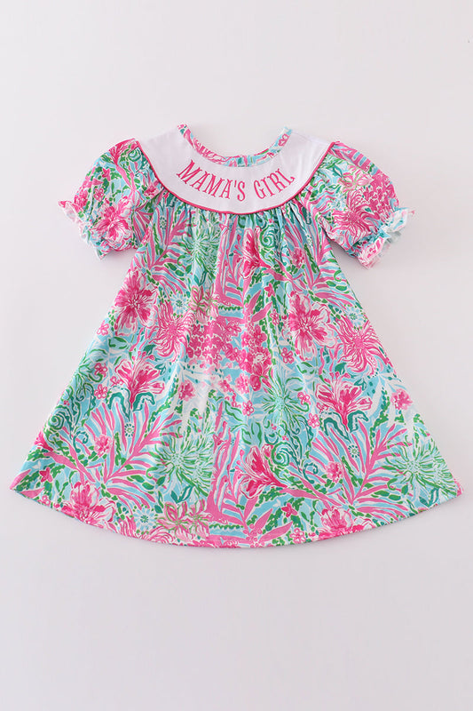 Pink Palm Paradise MAMA'S GIRL dress