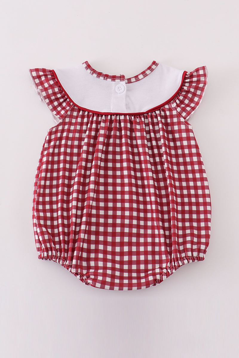 Alabama embroidery girl gingham bubble