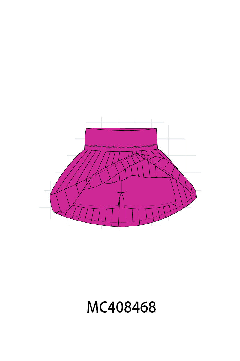 Hot pink Pleats active skorts