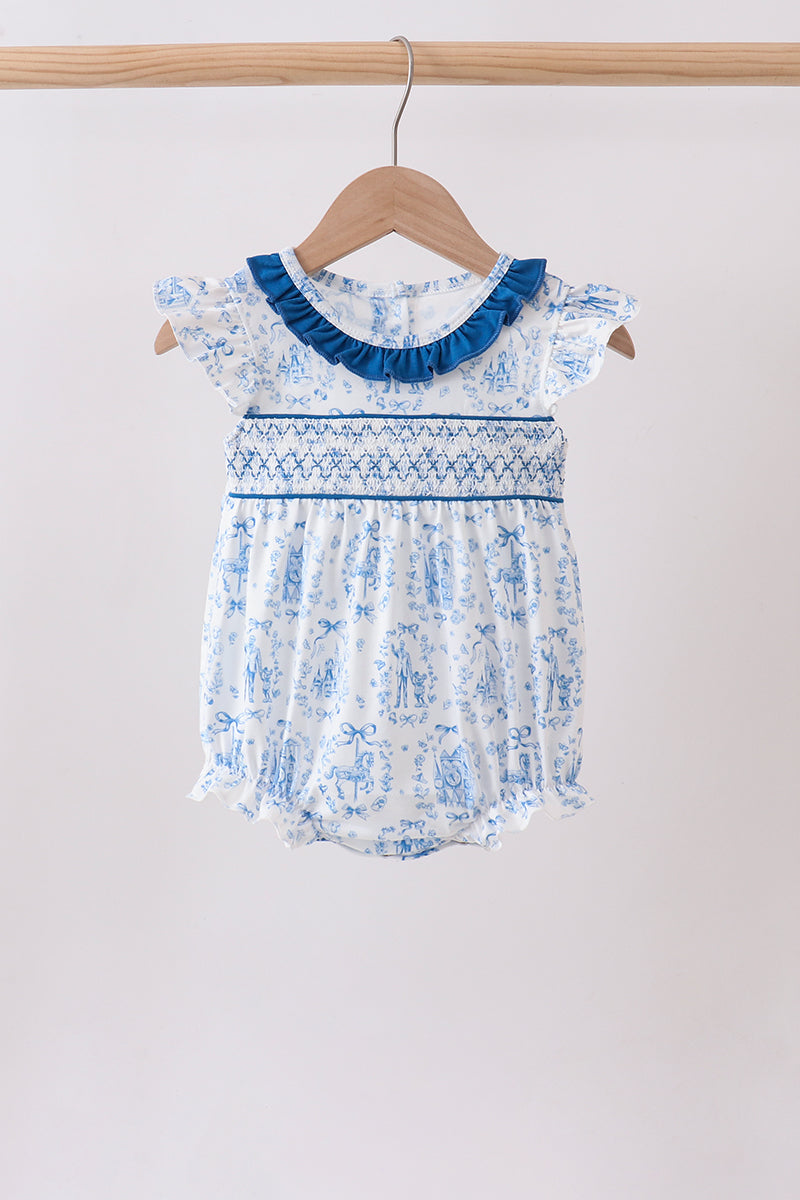 Blue Castle Smocked Ruffle Bubble