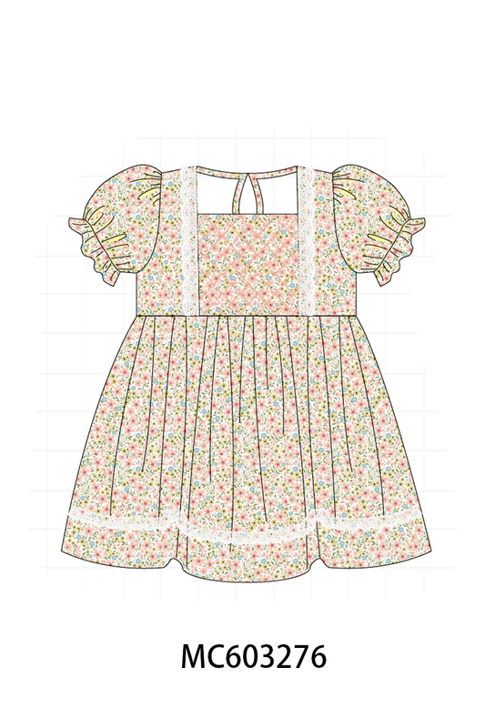 Floral Smocked Lace Dress