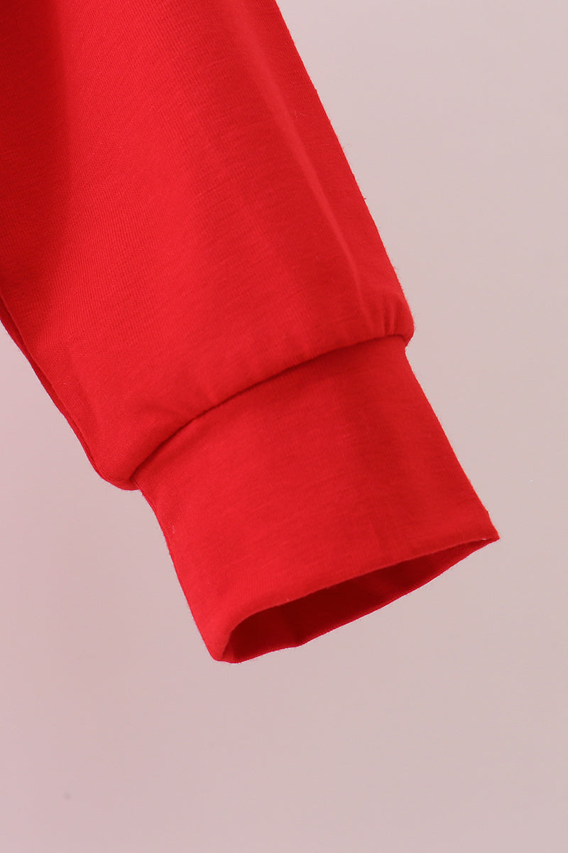 Red Georgia Embroidery Hoodie