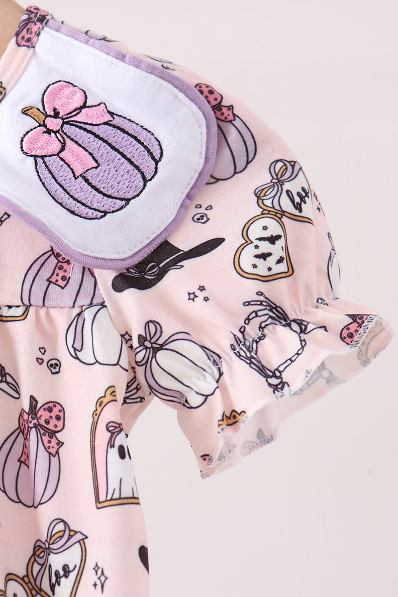 Pink Spooky embroidery bubble