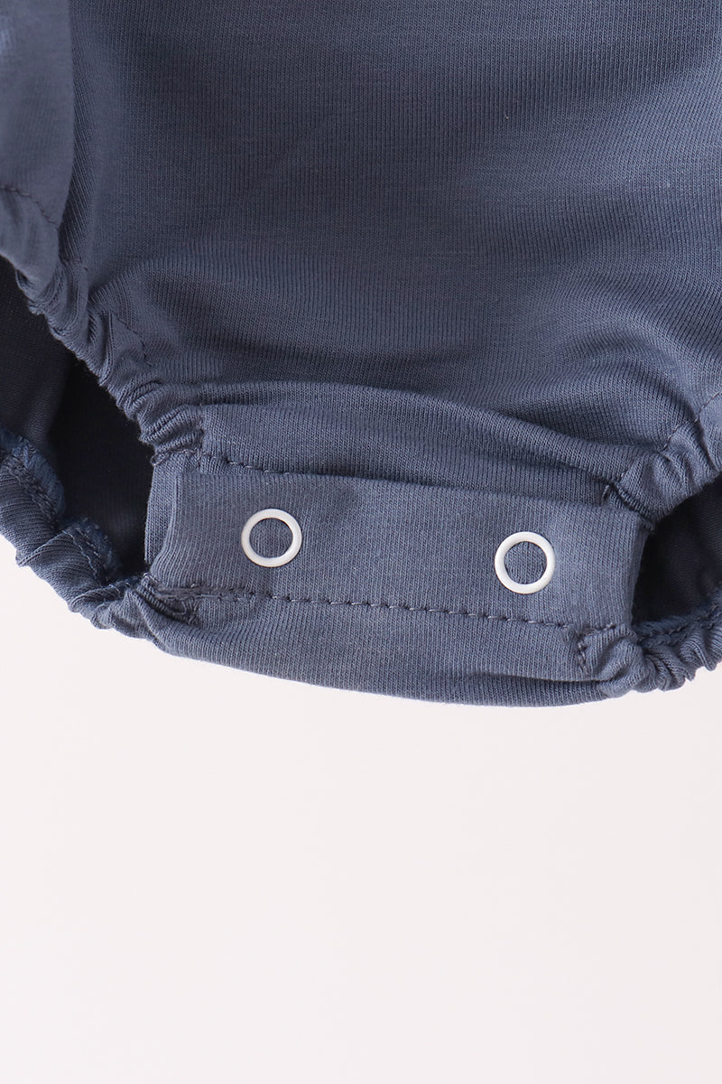 Navy goose applique bubble