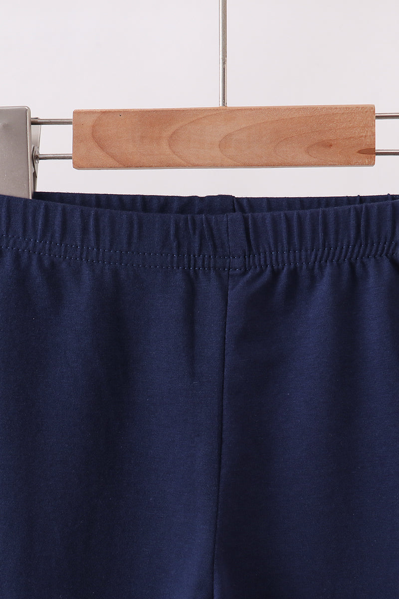 Navy icing ruffle pants