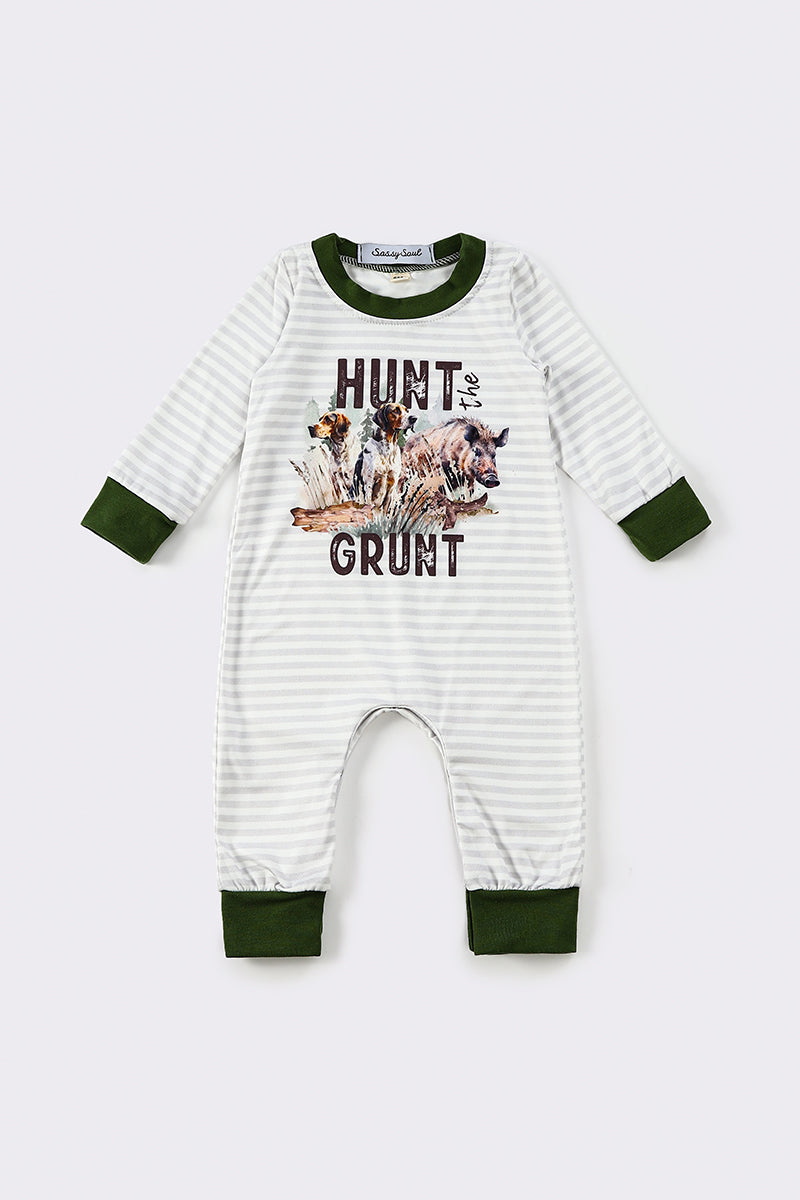 Forest hunting boy romper