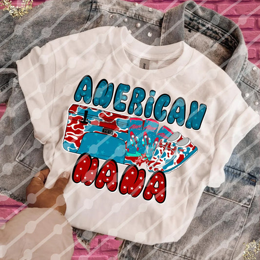 American mama camo cooler collage tee or sweatshirt