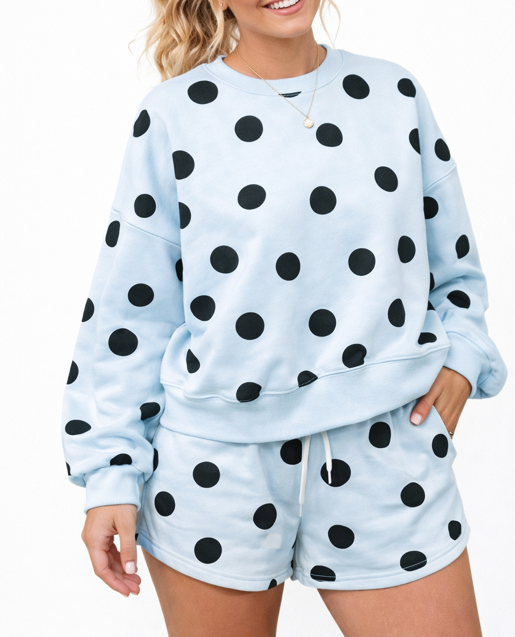 Sky Blue Polka Dot Set RTS